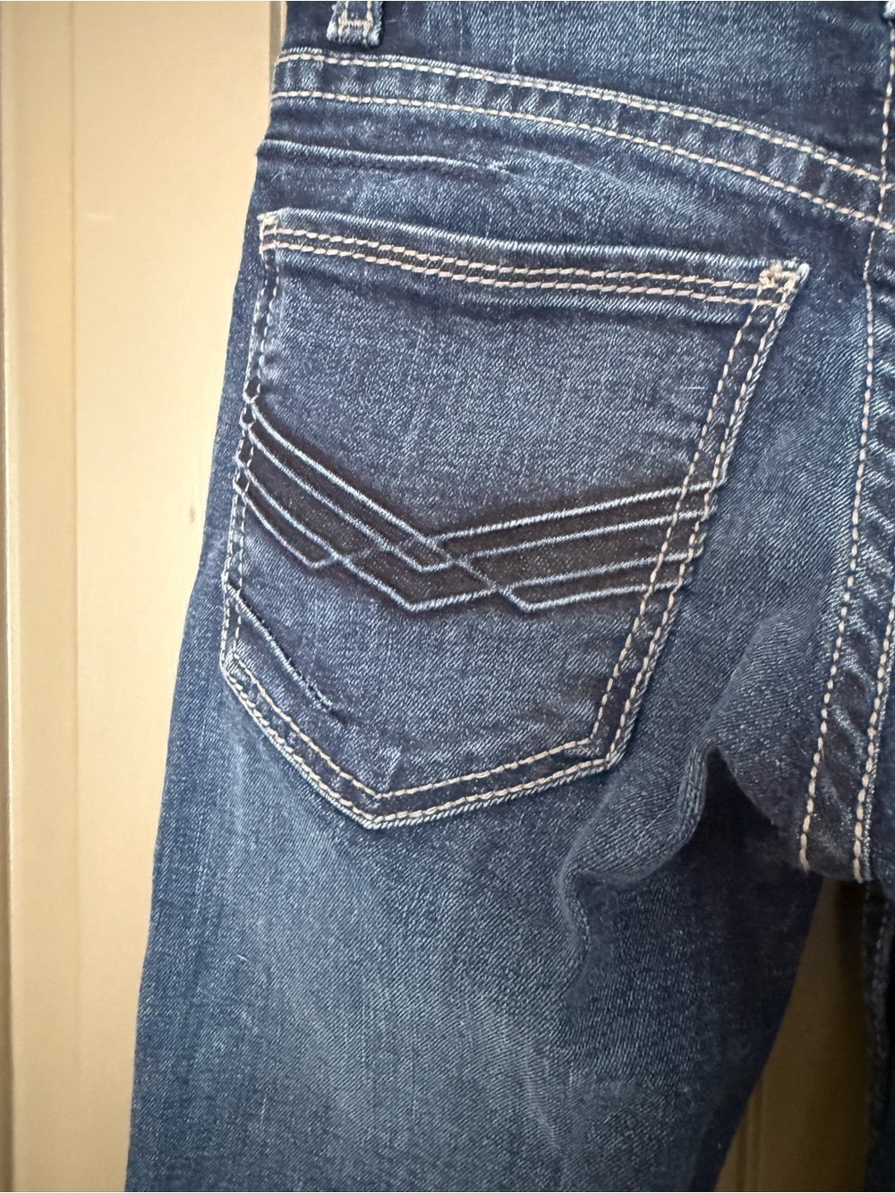 BKE Dark Blue Men's Flare Jeans - Picture 3 of 5